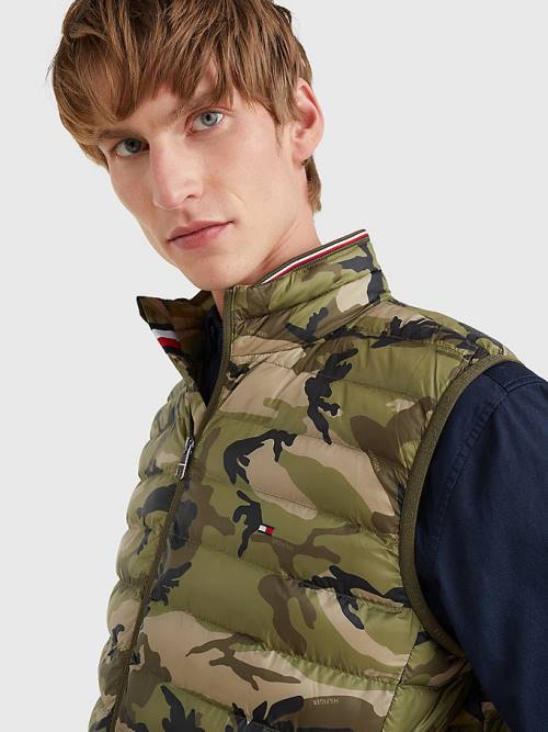 Tommy Hilfiger TH Warm Packable Padded Gilet Moški Plašč Zelena | TH964YHB
