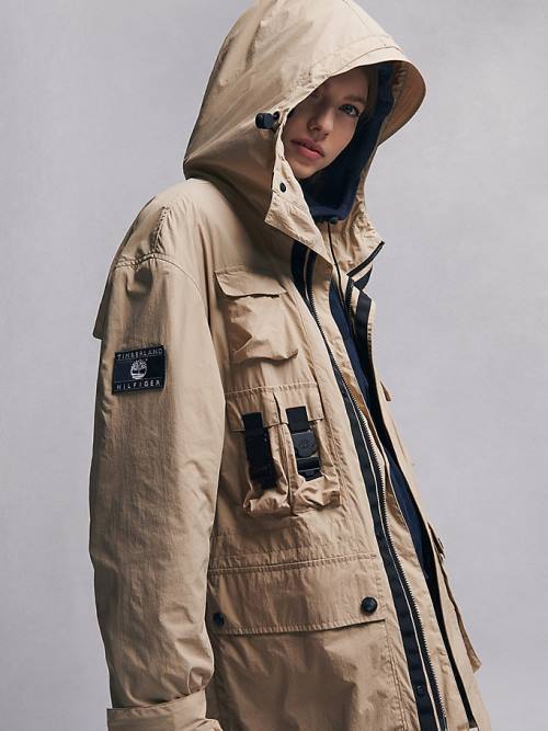 Tommy Hilfiger TOMMYXTIMBERLAND Dual Gender Reversible Parka Moški Plašč Kaki | TH905LWD