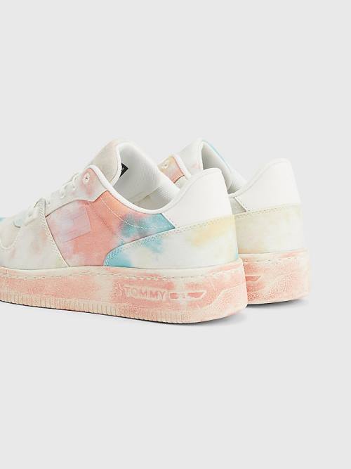 Tommy Hilfiger Tie-Dye Cupsole Basket Ženske Superge Oranžna | TH796IRB