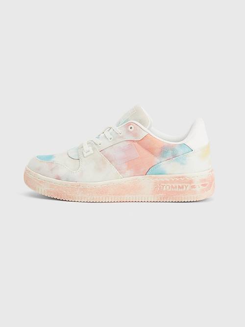 Tommy Hilfiger Tie-Dye Cupsole Basket Ženske Superge Oranžna | TH796IRB