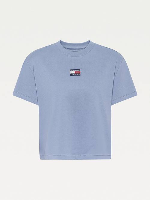 Tommy Hilfiger Tommy Badge Crew Neck Ženske Majice Vijolična | TH839WGP