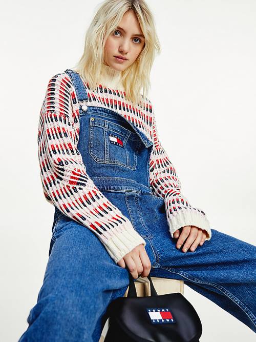 Tommy Hilfiger Tommy Badge Denim Dungarees Ženske Kavbojke Denim | TH290DCS