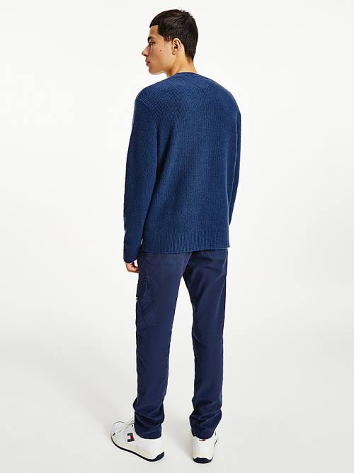 Tommy Hilfiger Tommy Badge Jumper Moški Puloverji Modra | TH378OWM