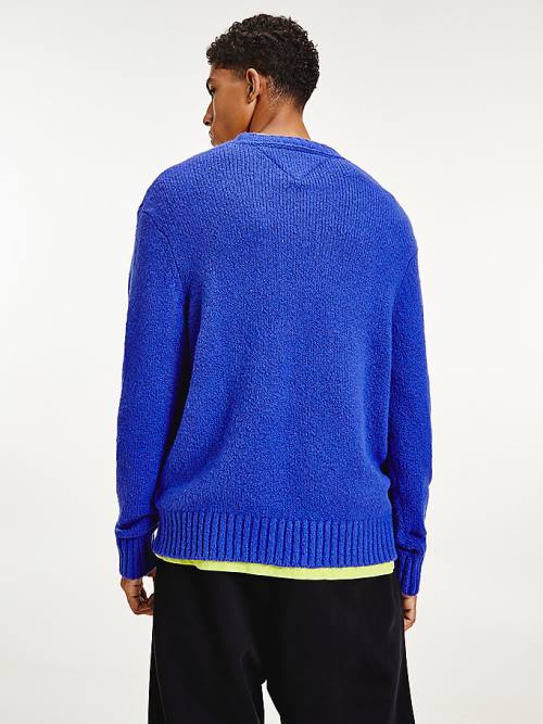 Tommy Hilfiger Tommy Badge Jumper Moški Puloverji Vijolična | TH543PTS