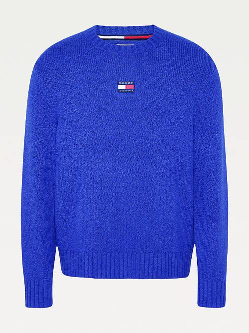 Tommy Hilfiger Tommy Badge Jumper Moški Puloverji Vijolična | TH543PTS