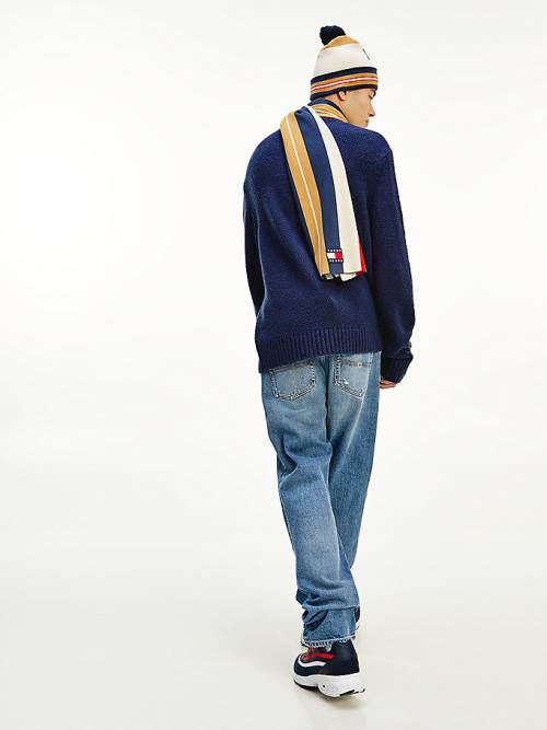 Tommy Hilfiger Tommy Badge Mock Turtleneck Jumper Moški Puloverji Modra | TH358ECS