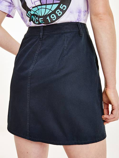 Tommy Hilfiger Tommy Badge Multi-Pocket Mini Ženske Krilo Črna | TH630NEW