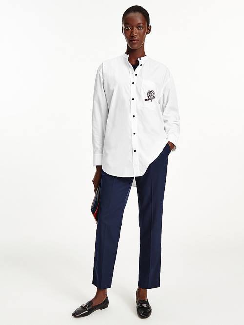 Tommy Hilfiger Tommy Icons Relaxed Boyfriend Ženske Srajce Bela | TH569ACF