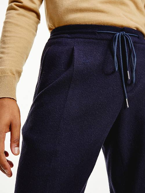 Tommy Hilfiger Tommy x Lardini Drawstring Waist Slim Fit Moški Hlače Modra | TH629EFB