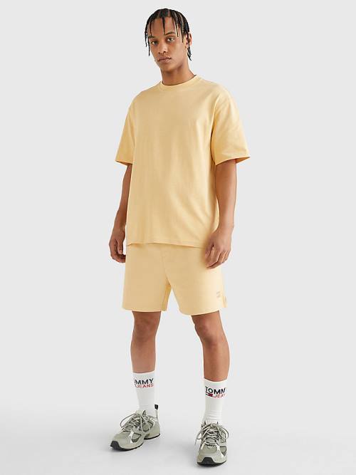 Tommy Hilfiger Tonal Logo Moški Majice Rumena | TH419UBT