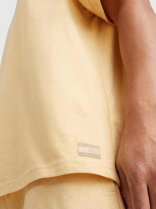 Tommy Hilfiger Tonal Logo Moški Majice Rumena | TH419UBT