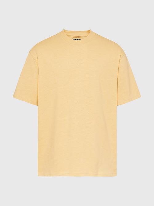 Tommy Hilfiger Tonal Logo Moški Majice Rumena | TH419UBT