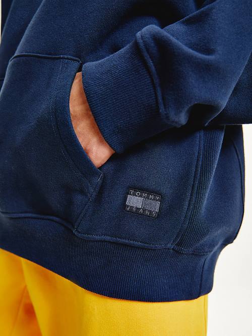 Tommy Hilfiger Tonal Logo Moški Pulover s kapuco Modra | TH270IYJ