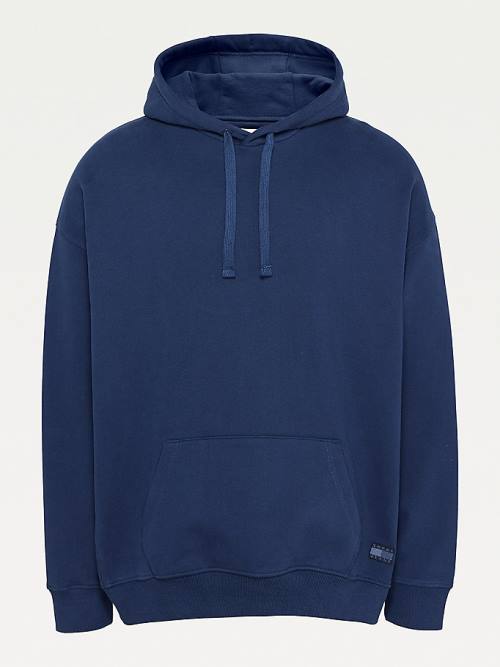 Tommy Hilfiger Tonal Logo Moški Pulover s kapuco Modra | TH270IYJ