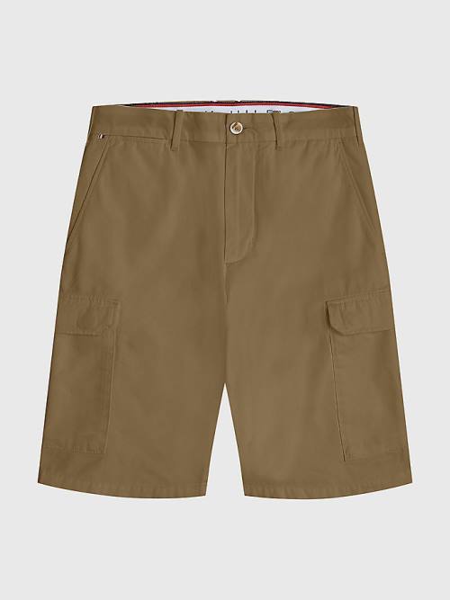 Tommy Hilfiger Twill Cargo Moški Kratke Hlače Kaki | TH749MEZ