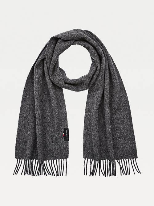Tommy Hilfiger Uptown Pure Wool Moški Šal Siva | TH368OFJ