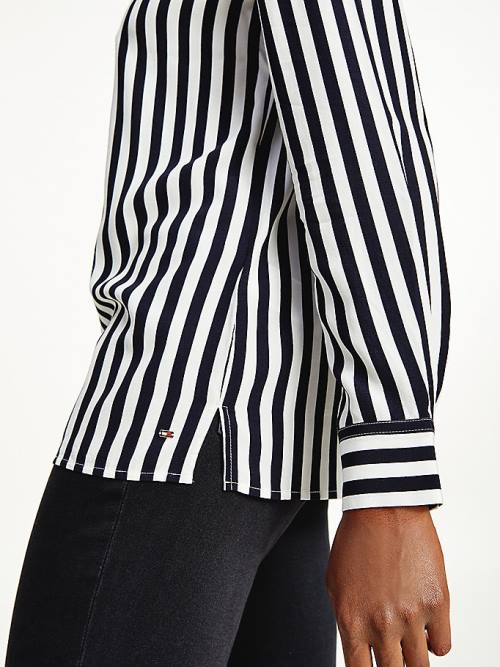 Tommy Hilfiger Viscose Regular Fit Printed Ženske Bluza Modra | TH456APQ