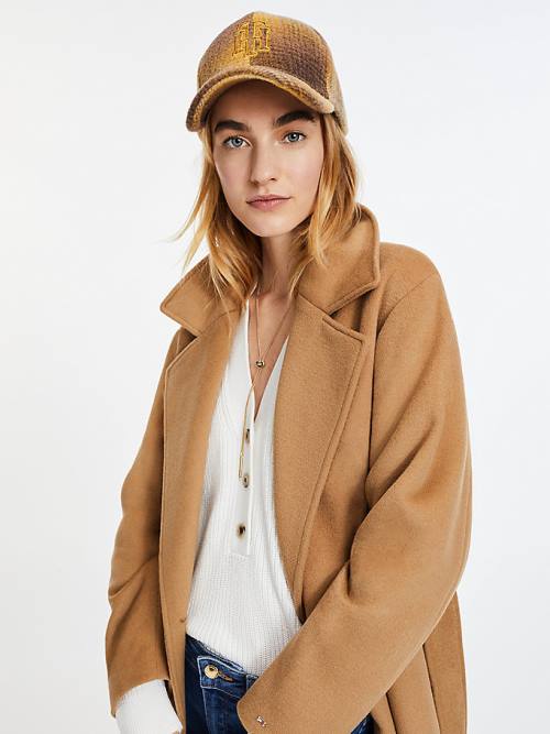 Tommy Hilfiger Wool Blend Belted Ženske Plašč Rjav | TH074HEB