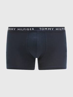 Tommy Hilfiger 3-Pack Logo Waistband Trunks Moški Spodnje Perilo Črna | TH512GTW