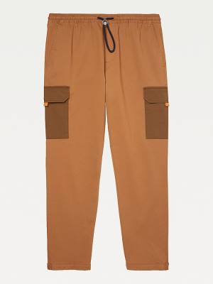 Tommy Hilfiger Adaptive Elasticated Cargo Joggers Moški Hlače Rjav | TH047VOP