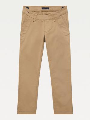 Tommy Hilfiger Adaptive Seated Fit Stretch Chinos Fantje Hlače Kaki | TH143JHN