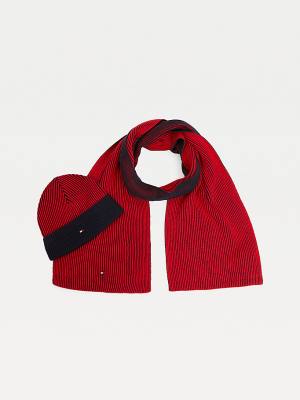 Tommy Hilfiger Beanie And Scarf Gift Set Moški Kapa Modra | TH593BOV
