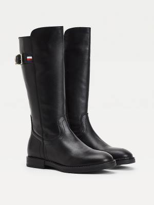 Tommy Hilfiger Calf Leather Dekleta Škornji Črna | TH953WSF