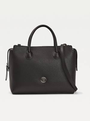 Tommy Hilfiger Charming Tommy Satchel Ženske Torbice Črna | TH978WFA