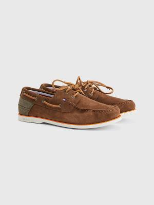 Tommy Hilfiger Classic Suede Boat Moški Casual Čevlji Bež | TH281CYR