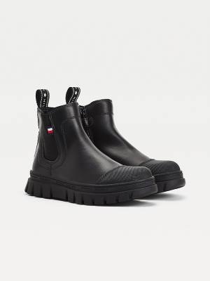 Tommy Hilfiger Cleat Chelsea Dekleta Škornji Črna | TH315HTC