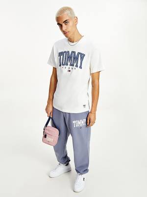 Tommy Hilfiger College Bold Logo Classic Moški Majice Bela | TH803FEV