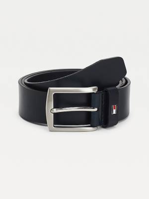 Tommy Hilfiger Denton Leather Moški Pas Za Hlače Modra | TH601OVK