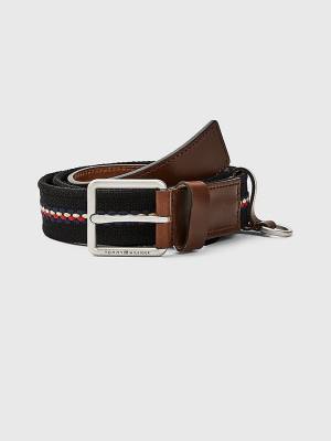 Tommy Hilfiger Essential Casual Cotton Moški Pas Za Hlače Črna | TH431PVT