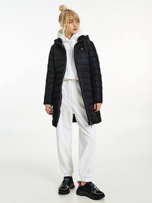 Tommy Hilfiger Essential Down Quilted Coat Ženske Jakne Črna | TH687WSV