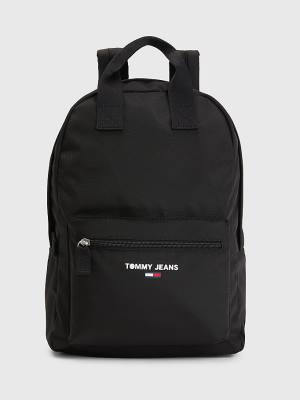 Tommy Hilfiger Essential Logo Backpack Ženske Torbice Črna | TH479KAF