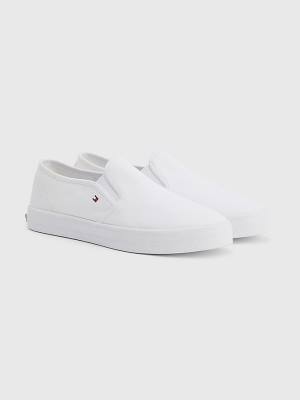 Tommy Hilfiger Essential Nautical Slip-On Ženske Superge Bela | TH942AEX