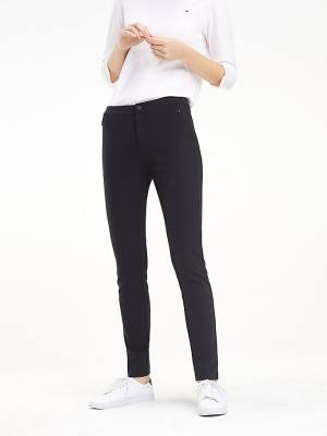 Tommy Hilfiger Heritage Skinny Fit Ženske Hlače Črna | TH158UDR