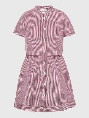 Tommy Hilfiger Ithaca Stripe Shirt Dekleta Obleke Roza | TH186TAJ