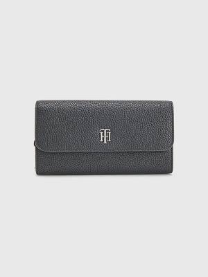 Tommy Hilfiger Large Flap Ženske Denarnice Črna | TH196KRH