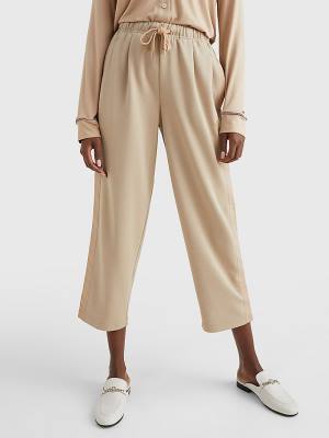 Tommy Hilfiger Relaxed Fit Drawstring Ženske Hlače Bež | TH682NDZ