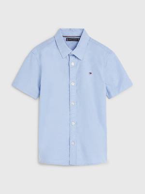 Tommy Hilfiger Short Sleeve Stretch Oxford Fantje Srajce Modra | TH015IGK