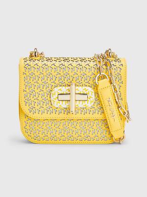 Tommy Hilfiger Turn Lock Monogram Mini Crossover Ženske Torbice Rumena | TH983GQK